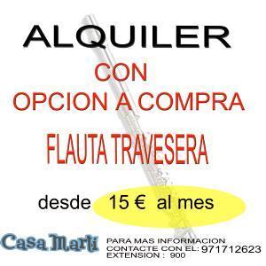 ALQUILER FLAUTA TRAVESERA CON OPCION A COMPRA
