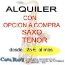 ALQUILER SAXOFON TENOR CON OPCION A COMPRA