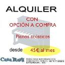 ALQUILER PIANO VERTICAL/ACUSTICO con Opción a Compra
