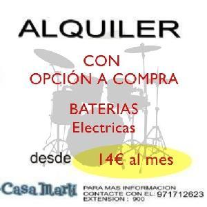 ALQUILER BATERIA ELECTRONICA con Opción a Compra
