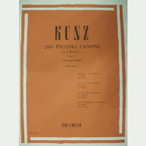 P KUNZ 200 PEQUEÑOS CANONES OP 14