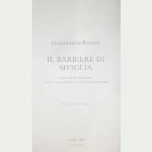 LIB ROSSINI IL BARBIERE DI SIVIGLIA